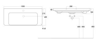 Раковина Dreja Luxury 11105-KL 105 см