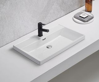 Раковина Gid 5560s 71166 встраиваемая сверху белая 61x46.5x15