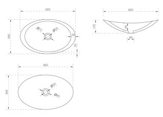 Раковина ABBER Stein AS2606 60см белый матовый