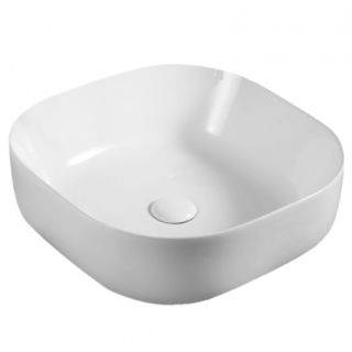 Раковина накладная Azario 43х43х13.5 фаянс, цвет Белый глянцевый (AZ41288)