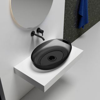 Раковина ABBER Kristall 60см чёрный AT2801Onyx