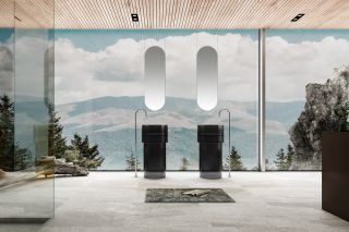 Напольная раковина ABBER Kristall 45x90см чёрный AT2701Onyx-H