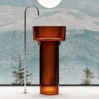 Напольная раковина ABBER Kristall 45x90см коричневый AT2702Opal