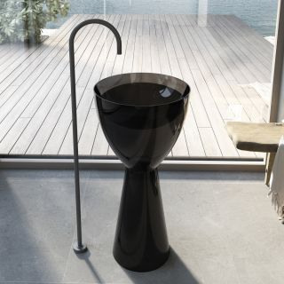 Напольная раковина ABBER Kristall 45см чёрный AT2703Onyx