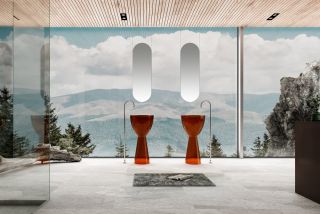 Напольная раковина ABBER Kristall 45см коричневый AT2703Opal