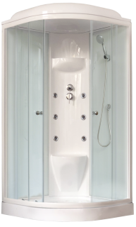 Душевая кабина Royal Bath HK стекло белое/прозрачное 100x100см RB100HK7-WT