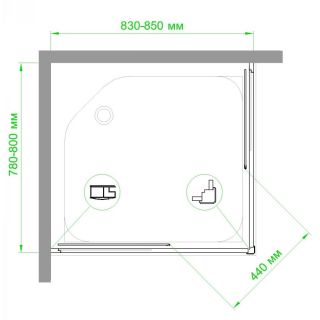 Душевой уголок Royal Bath HPD 85x80см белый RB8085HPD-C