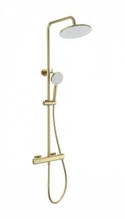 Душевая стойка Wonzon & Woghand Stay 1 WW-B3051-A-BG с термостатом брашированное золото