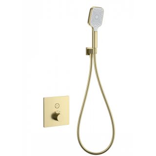 Встраиваемый смеситель для душа Wonzon & Woghand WW-D1017-B-BG с термостатом брашированное золото