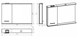 Зеркальный шкаф с подсветкой Misty Респект 120см левый белый/дуб Артизан