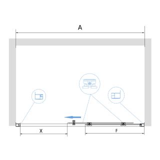 Душевая дверь RGW Passage PA-14W 100x195см белый 41081410-15
