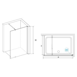 Душевая перегородка RGW Walk In WA-02 90см хром 41100209-51