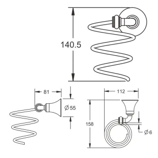 Держатель фена Rose RG1235 хром