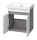 Подвесная тумба под раковину Misty Ронда 50см белый/бетон Чикаго светло-серый