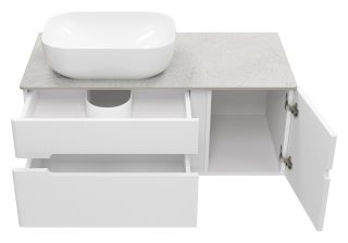 Подвесная тумба под раковину Misty Роял 100см белый