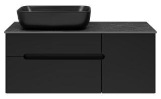 Подвесная тумба под раковину Misty Роял 100см чёрный