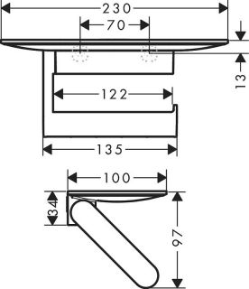 Держатель туалетной бумаги Hansgrohe WallStoris 27928670 черный
