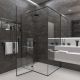 Душевой уголок Veconi Rovigo RV-073B, 1000х800х1950, черный, прозрачное стекло