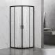 Душевой уголок Veconi Rovigo RV-202B, 800x800x1900, черный, стекло прозрачное