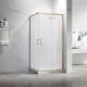Душевой уголок Veconi Rovigo RV-27G, 1200x800x1900, золото брашинг, прозрачное стекло