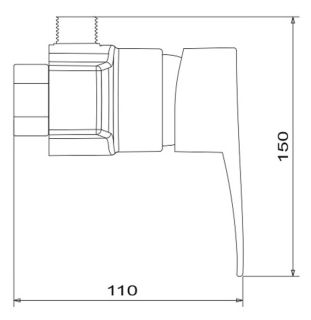 Смеситель для душа РМС PL5-003 белый
