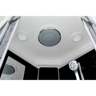 Душевая кабина Deto BМ4510 с гидромассажем BLACK 100х100х220 см