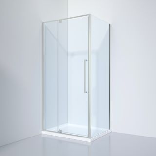 Душевой уголок Black&White Stellar Wind 812900C 90x90 см профиль хром стекло прозрачное