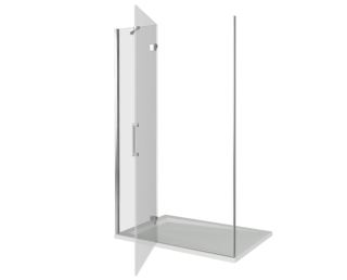 Душевая дверь в нишу Good Door SATURN WTW-140-C-CH-L 140 см левый