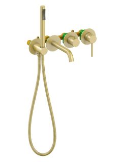Смеситель встраиваемый для ванны с душем Timo Saona 2314/17YSM золото матовое