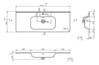 Раковина накладная Brevita Onda 120 B-OND120-01 белый