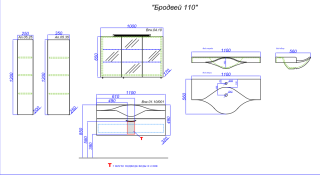 Тумба под раковину Aqwella Бродвей 110 Brw.01.10/001/BLK