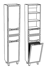 Пенал Corozo Монро Z2 40см с корзиной белый SD-00000714