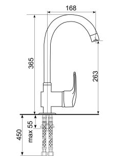 Смеситель для кухни Ulgran Classic U-006-328 бежевый