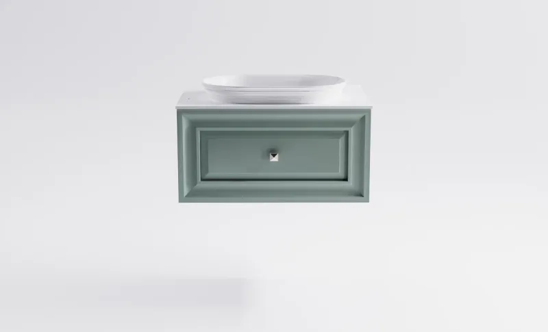 Тумба с раковиной Astra-Form Шарм 4631177713385 80 см зелёный матовый