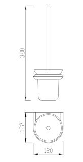 Щётка для туалета ABBER Nord AA1532 хром
