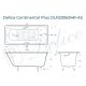 Ванна чугунная Delice Continental PLUS DLR230634R-AS с отверстиями под ручки и антискользящим покрытием 170х70 см