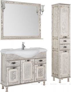 Пенал Aquanet Тесса Декапе 201805 35 см жасмин/сандал