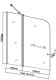 Шторка на ванну Aquanet SG-1200 209412 120 см профиль хром стекло прозрачное