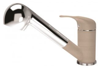 Смеситель для кухни Florentina Сигма с выдвижным изливом песочный