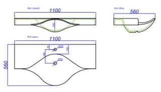 Раковина Aqwella Brodway 1100