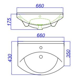 Умывальник мебельный Alvaro Banos Лагуна 65