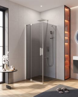 Душевой уголок CEZARES SLIDER-AH-1-80-70/80-GRIGIO-NERO