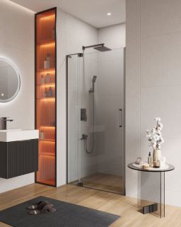 Душевая дверь CEZARES SLIDER-B-1-100/110-C-GM оружейная сталь