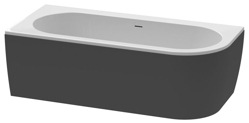 Акриловая ванна Cezares Slim Corner левая 179x79см чёрный SLIM CORNER-180-80-60-L-NERO-SET