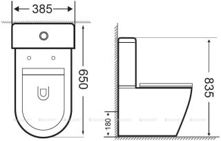 Бачок для унитаза Aquanet Cetus-C2 BL-102N-TPT 203343