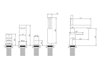 Смеситель на борт ванны ABBER Daheim матовое золото AF8213G