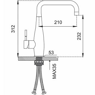 Смеситель для кухни Frap F40899-7 Сатин