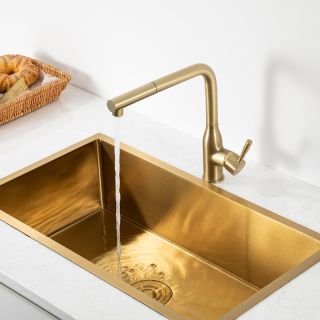 Смеситель для кухни Frap F6096-3 Золотой сатин