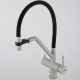 Смесители для кухни Gappo G4398-81 под фильтр с гибким изливом белый/чёрный