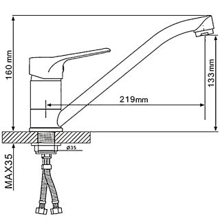 Смеситель для кухни Gappo G4936 хром
